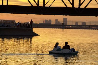 Now THIS is a good date... Grab a bottle of Wine and Take her out on a pedal boat and the only way she'll stay away from you is with a restraining order... You've Been Warned...